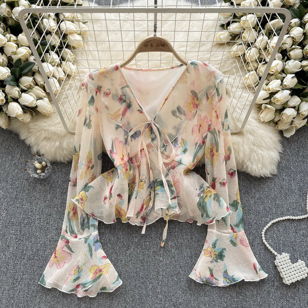 Tatlı Fırfırlı Kol Chiffon Bluz
