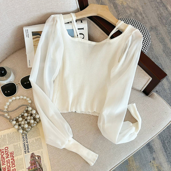 Patchwork Kapüşonlu Halter Fermuarlı Üst