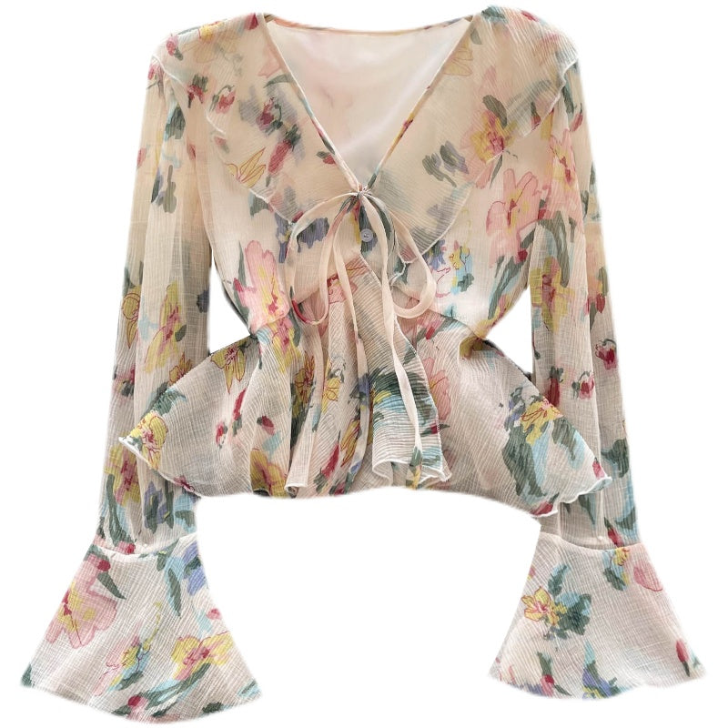 Tatlı Fırfırlı Kol Chiffon Bluz