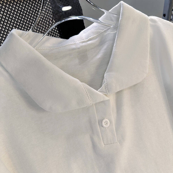 Düz Renk Yaka T-shirt