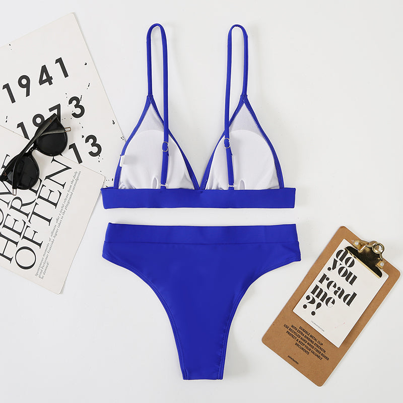 Düz Renk Şık Yastıklı Bikini