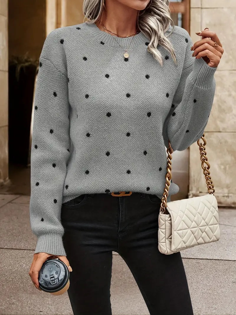 Chloe – puantiye desenli kazak
