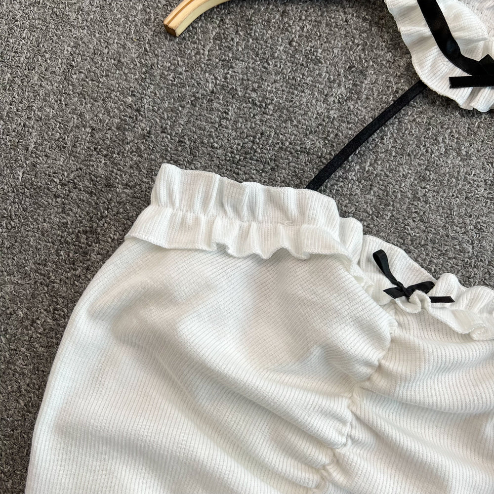 Seksiy Backless Derin Yaka Atlet