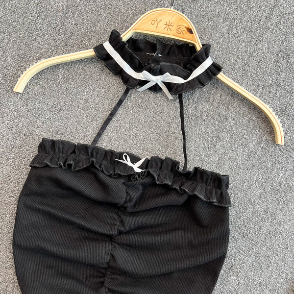 Seksiy Backless Derin Yaka Atlet