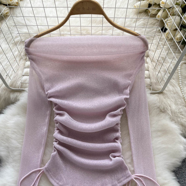 Niş Çekmeli Off-shoulder Üst
