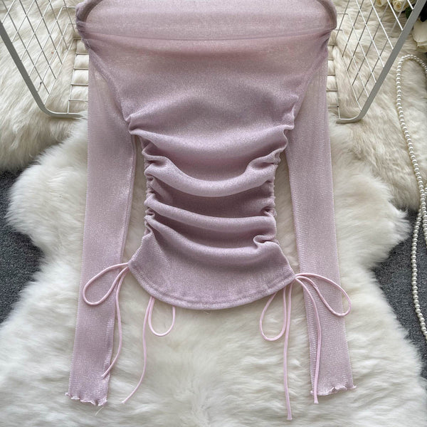 Niş Çekmeli Off-shoulder Üst