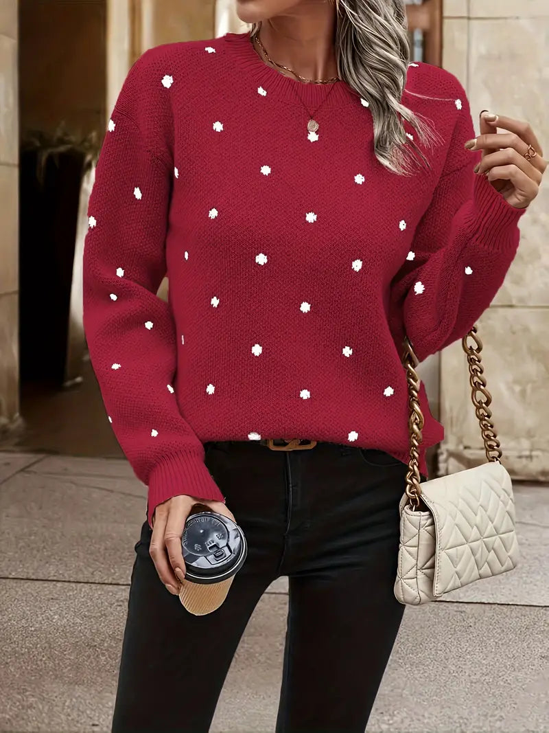 Chloe – puantiye desenli kazak