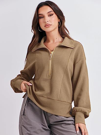 Şık Fermuarlı Sweatshirt