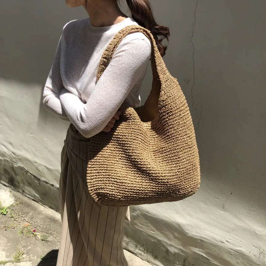 Marlene | Şık Hasır Plaj Çantası