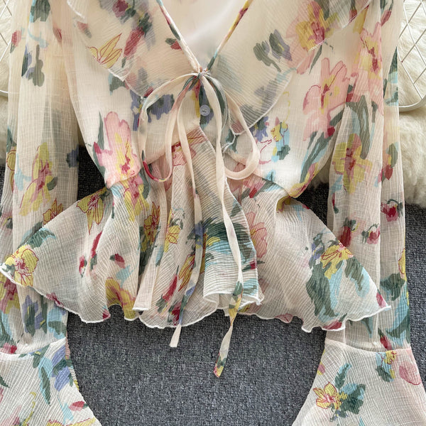 Tatlı Fırfırlı Kol Chiffon Bluz