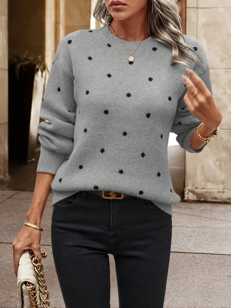 Chloe – puantiye desenli kazak