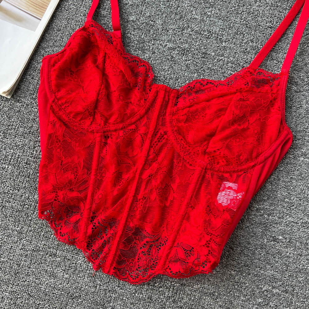 Seksi İşlemeli Dantel Atlet