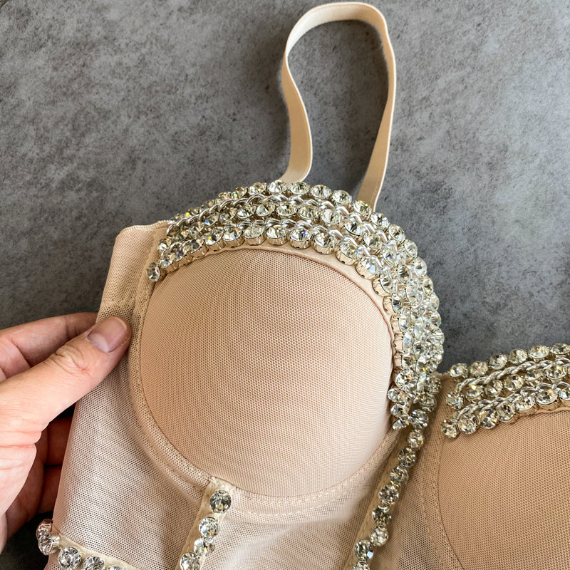 Boncuklu Diamante Yastıklı Toplama Korsesi