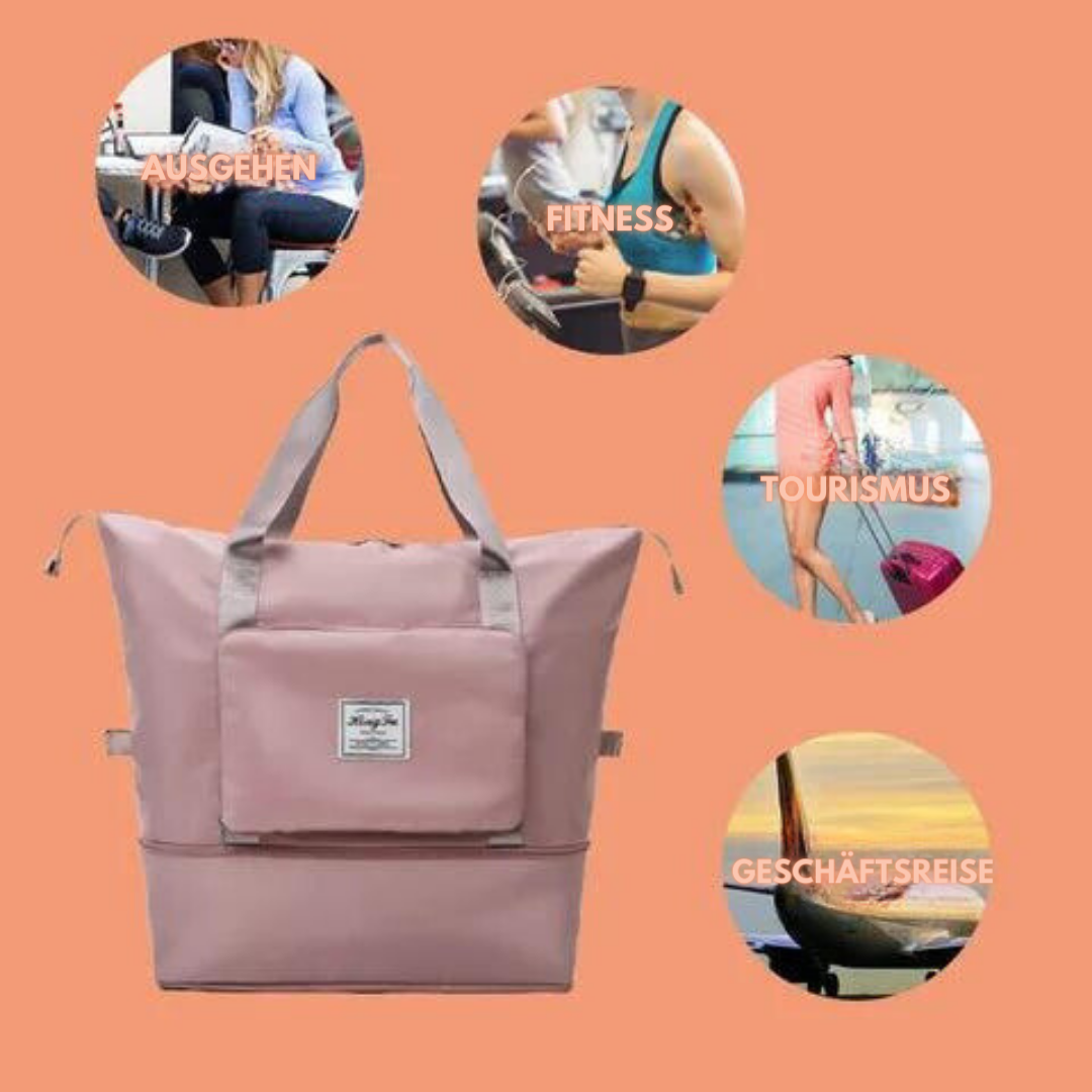 TravelLove - Katlanabilir su geçirmez seyahat çantası büyük hacimli