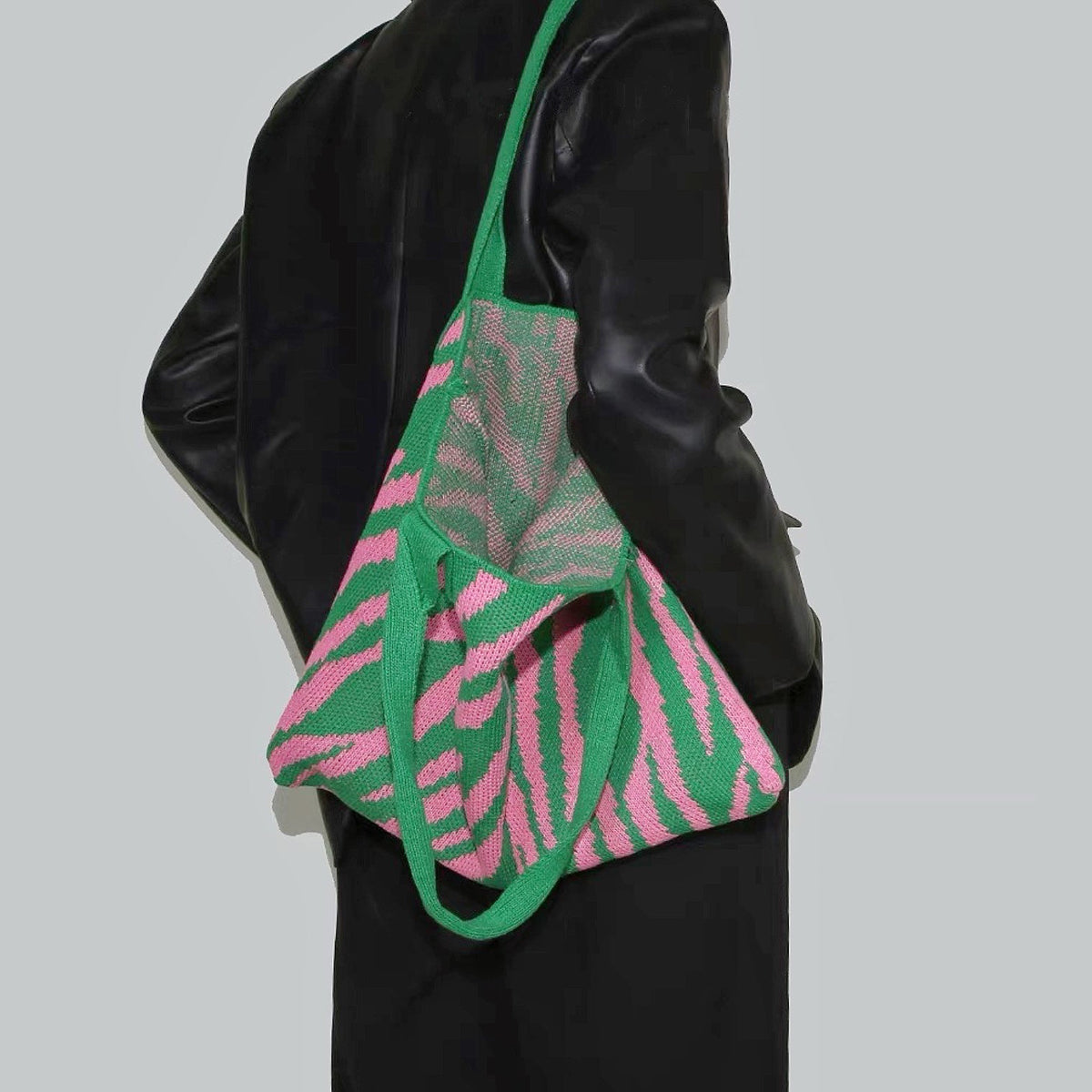 Zebra Desenli Alışveriş Çantası