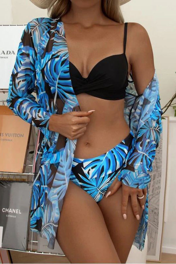 Bella – Tropikal Desenli Sarma Sütyen Bikini