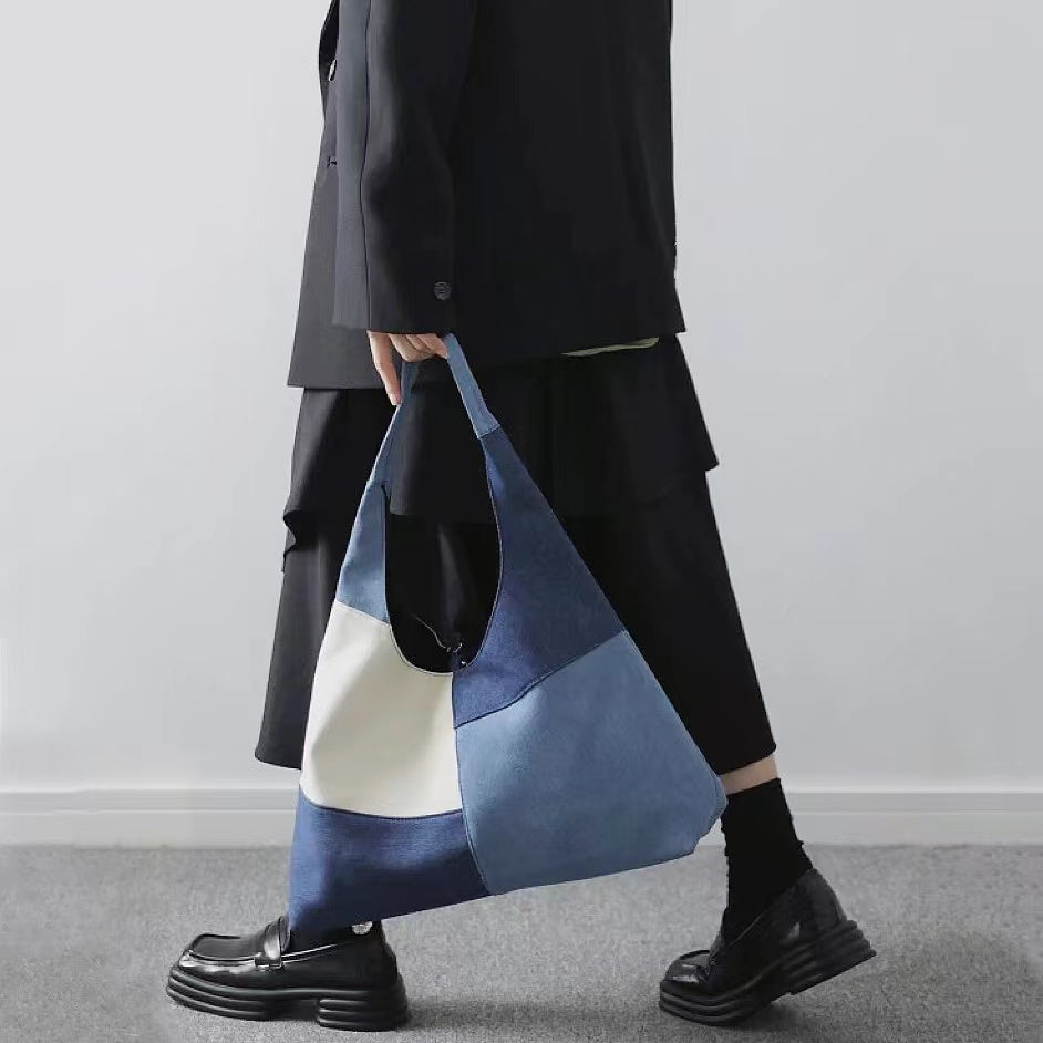 Patchwork-Denim-Alışveriş Çantası