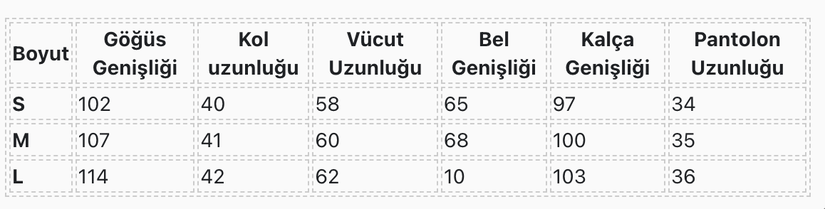 KADIN EKOL SET YM135