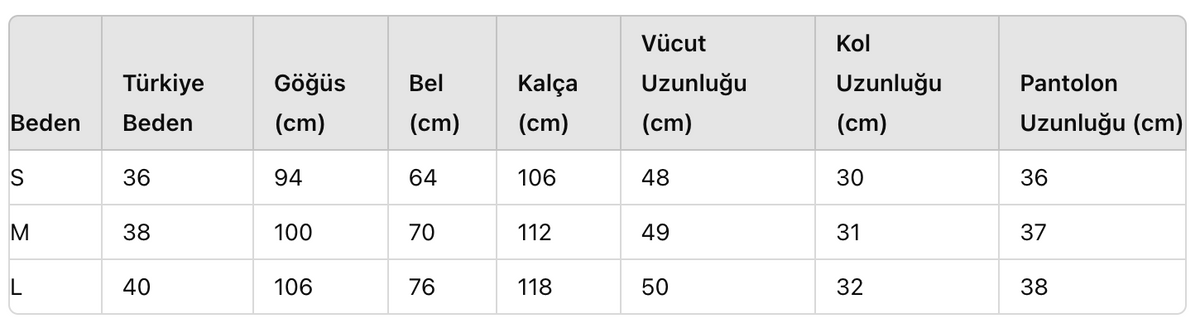 KADIN EKOL SET YM143