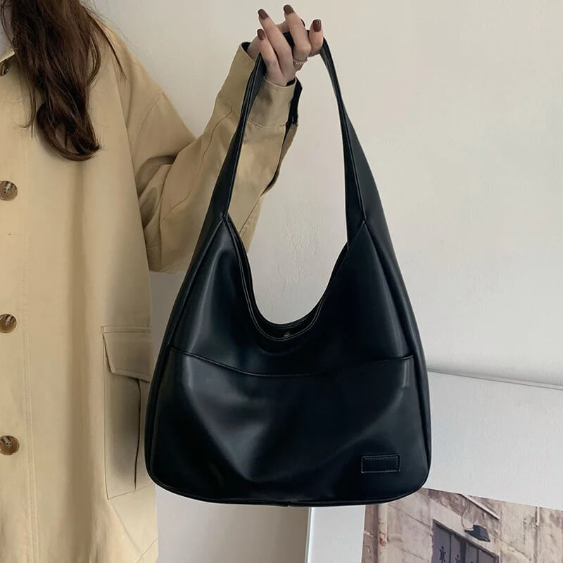 Vegan Deri Hobo-Omhängetasche Kuriertasche