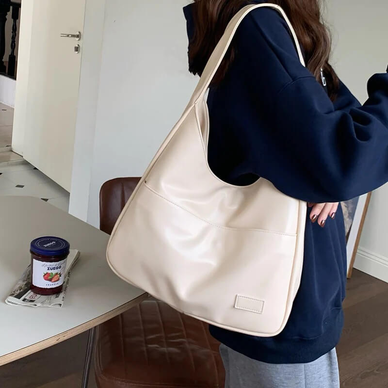 Vegan Deri Hobo-Omhängetasche Kuriertasche