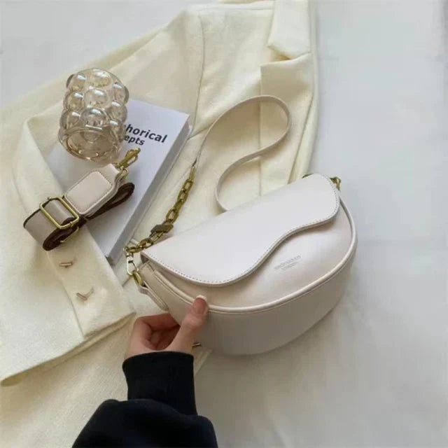 Bellachicha - PU Deriden Geniş Askılı Kadın Omuz Çantası