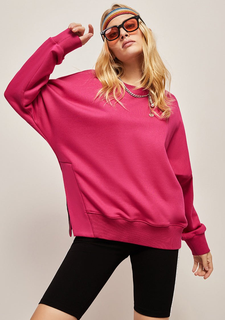 Yuvarlak Yaka Şeker Renkli Sweatshirt