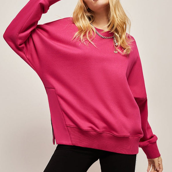 Yuvarlak Yaka Şeker Renkli Sweatshirt