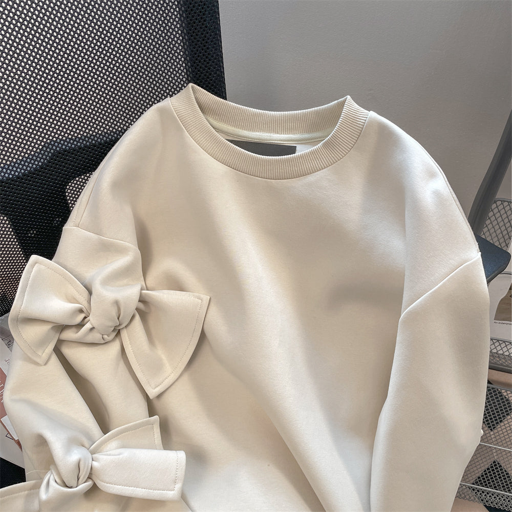 Niche Kemer Düz Renk Sweatshirt