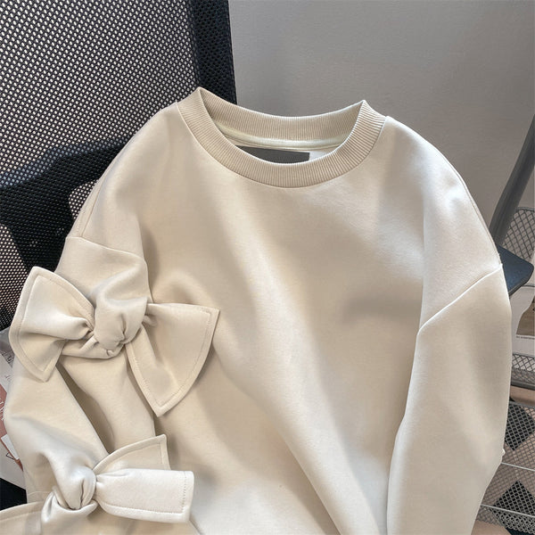 Niche Kemer Düz Renk Sweatshirt