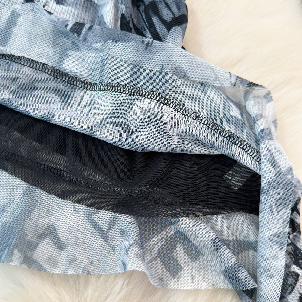Düzensiz Tasarım Tie-dye Atlet