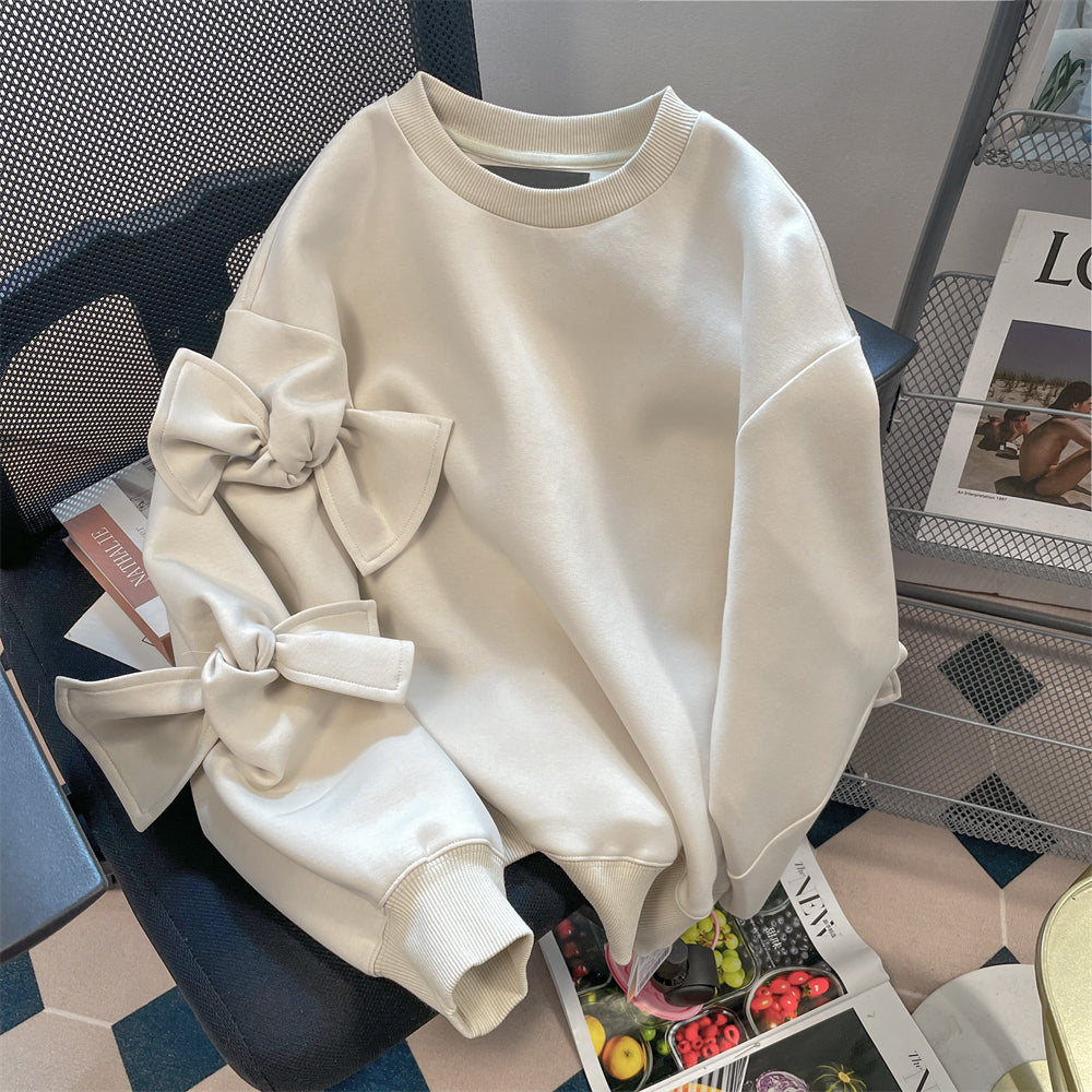 Niche Kemer Düz Renk Sweatshirt