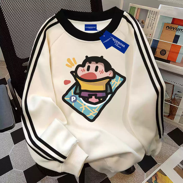 Crayon Shin-chan Baskılı Yuvarlak Yaka Sweatshirt