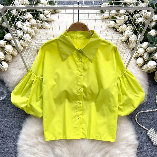 Niş Loose-fit Volan Kollu Gömlek