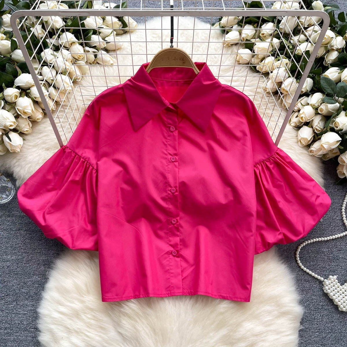 Niş Loose-fit Volan Kollu Gömlek