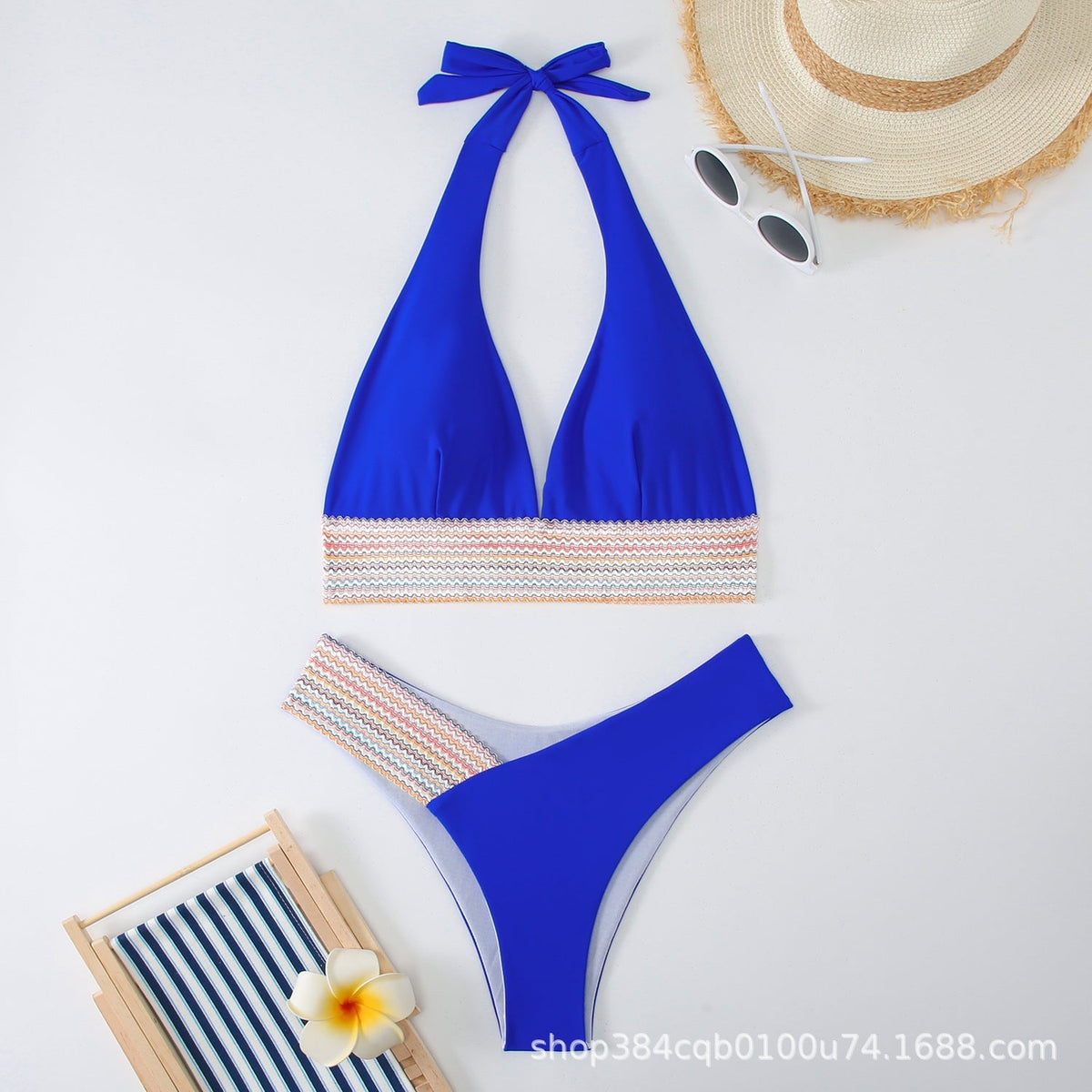 Sıkı Düz Renk Sırt Açık Bikini