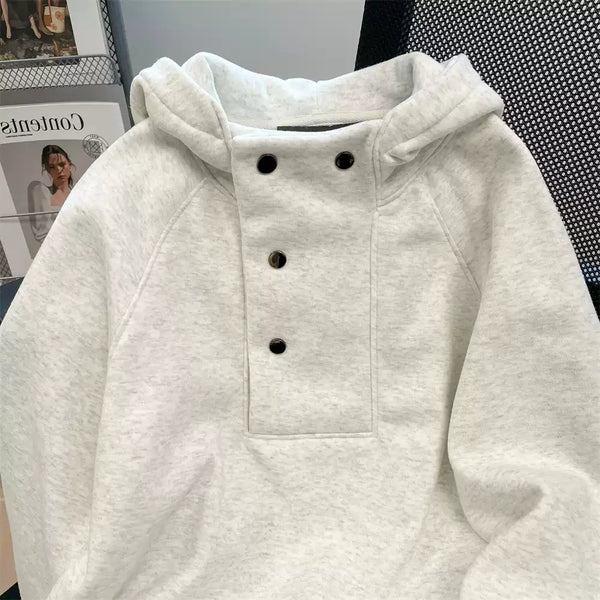 Niş Stand Yaka Kapüşonlu Sweatshirt