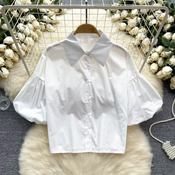 Niş Loose-fit Volan Kollu Gömlek