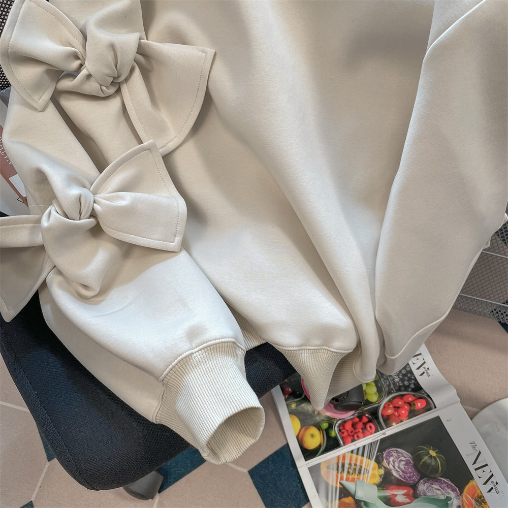 Niche Kemer Düz Renk Sweatshirt