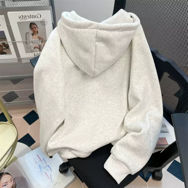 Niş Stand Yaka Kapüşonlu Sweatshirt