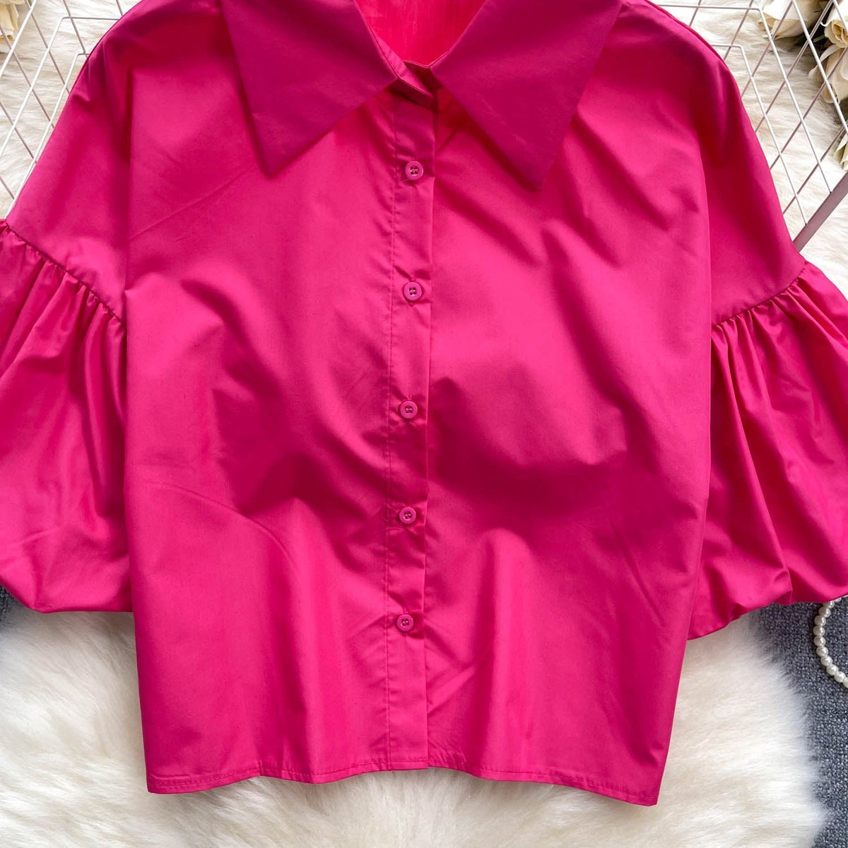 Niş Loose-fit Volan Kollu Gömlek