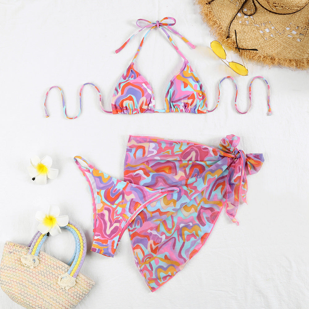 Çok Renkli Baskılı Seksiy Bikini