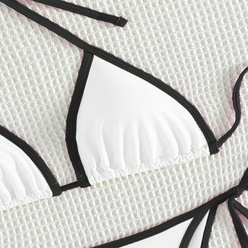 Renkli Seksi Yırtık Bikini Mayo
