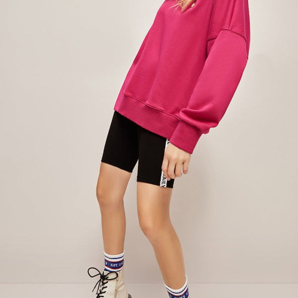 Yuvarlak Yaka Şeker Renkli Sweatshirt
