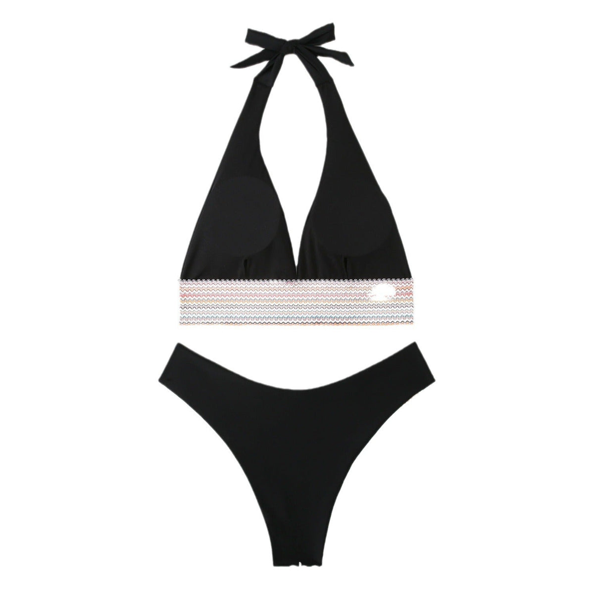 Sıkı Düz Renk Sırt Açık Bikini