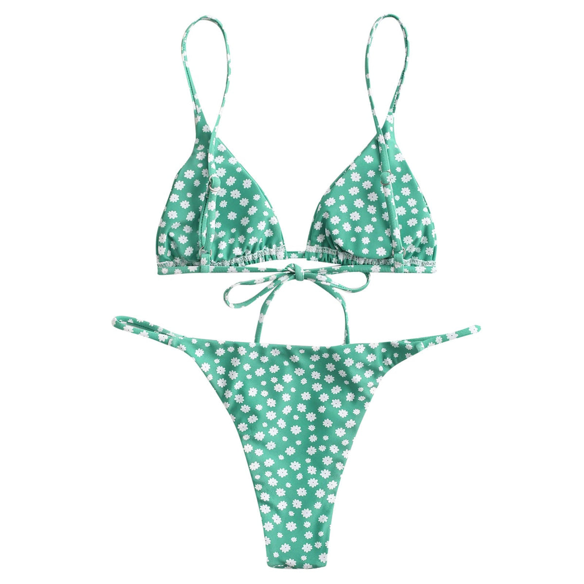 Vintage Baskılı Üç Parça Bikini