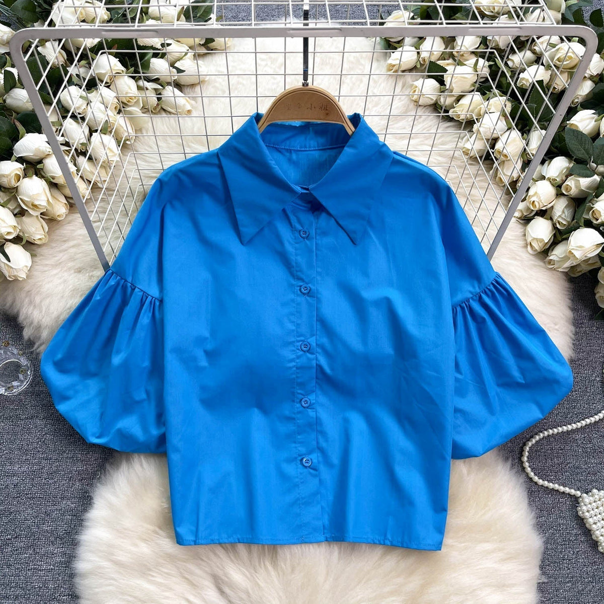 Niş Loose-fit Volan Kollu Gömlek