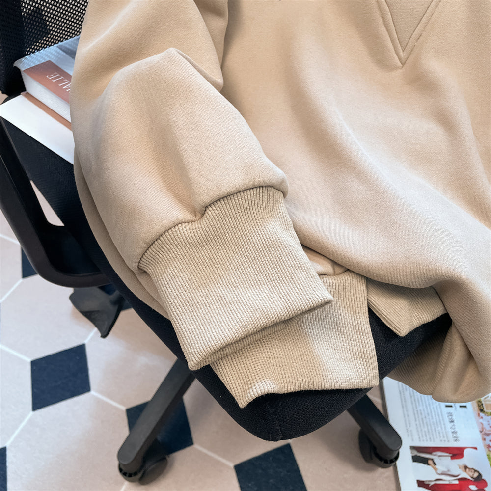 Şık V-yaka Halter Kapüşonlu Sweatshirt