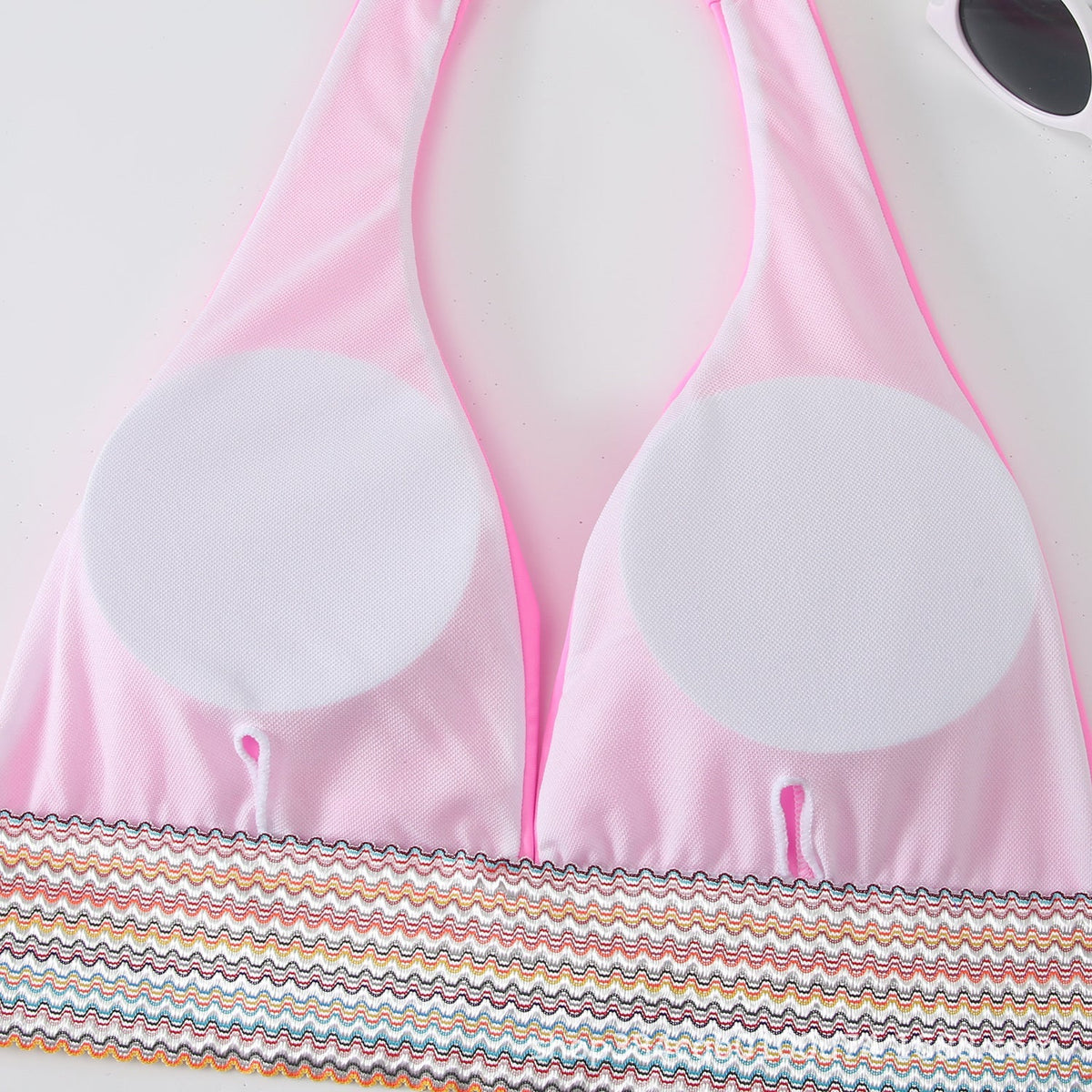 Sıkı Düz Renk Sırt Açık Bikini