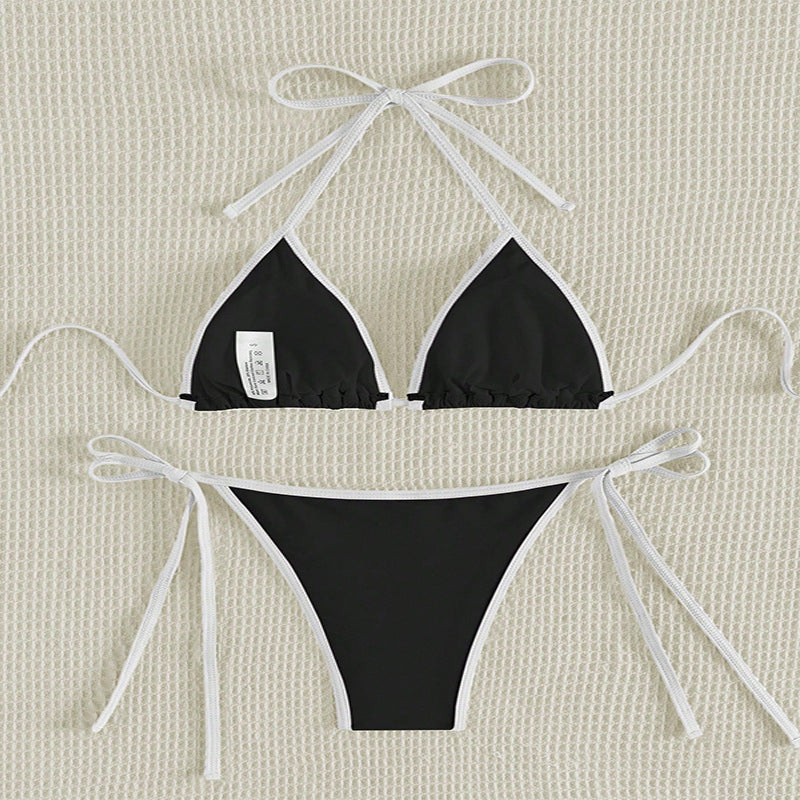 Renkli Seksi Yırtık Bikini Mayo